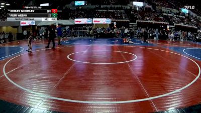 40 lbs Quarterfinal - Renley Mckinley, Darkhorse Wrestling Club vs Remi Weeks, Shepherd Girls