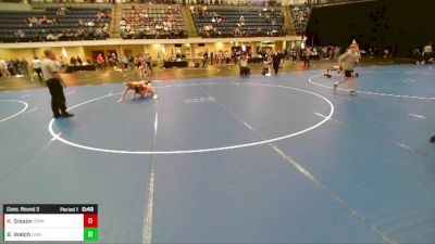 7th - 8th grade - 115 Cons. Round 3 - Brady Welch, Ubasa Wrestling Academy vs Kylar Sisson, Iowa