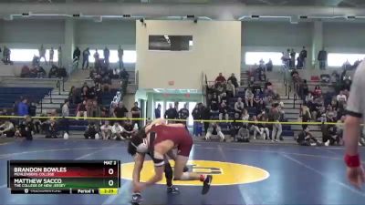 157 lbs Semifinal - Brandon Bowles, Muhlenberg College vs Matthew Sacco, The College Of New Jersey