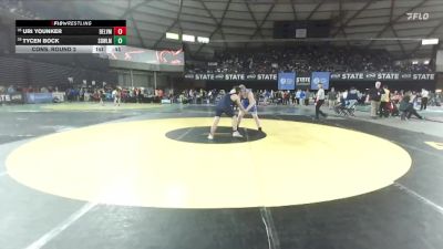 Boys 3A 285 lbs Cons. Round 2 - Uri Younker, Bellevue vs Tycen Bock, Sedro-Woolley