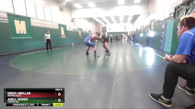 285 lbs Champ. Round 1 - Diego Abellar, Orange Glen vs Adell Nunez, Mission Bay