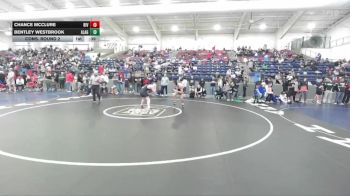138 lbs Cons. Round 2 - Bentley Westbrook, American Leadership Academy - Gilbert North vs Chance McClure, Riverton