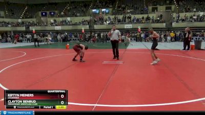 95 lbs Quarterfinal - Clayton Benrud, Menomonie Wrestling Club vs Kiptyn Meiners, Caledonia