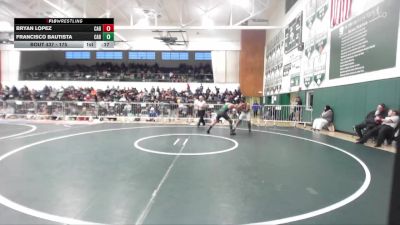 175 lbs Cons. Round 2 - Bryan Lopez, Cabrillo (Long Beach) vs Francisco Bautista, Cabrillo (Long Beach)