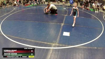 45 lbs Cons. Round 3 - Korban Grant, Athlos Wrestling vs Paxton Savage, Iron County Wrestling Academy