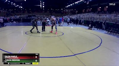 144 lbs Quarterfinal - Talon Maple, Zephyrhills Christian vs J`Veion Redmon, Ola