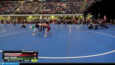 90 lbs Champ. Round 1 - Carver Butikofer, Outlaw Wrestling Club vs Brett Miller, Pursuit Wrestling Minnesota