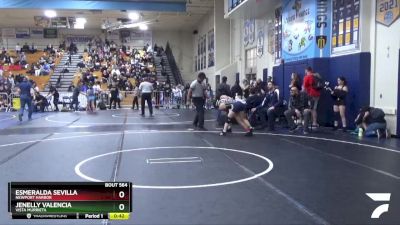 110 lbs Cons. Round 4 - Jenelly Valencia, Vista Murrieta vs Esmeralda Sevilla, Newport Harbor