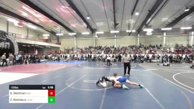 172 lbs Round Of 16 - Stryker Weitman, WAR Wrestling Club vs Zaden Robidoux, Cedaredge