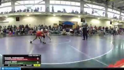 97 lbs Cons. Round 3 - Julius West, Warren Wrestling Academy vs Daniel Hornbaker, Warrior Regional Training Center