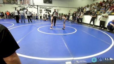 49 lbs Consi Of 8 #1 - Jett Bogart, Dark Cloud Wrestling Club vs Colton Anglin, Skiatook Youth Wrestling 2022-23