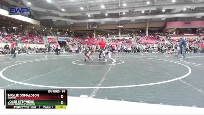 60 lbs Quarterfinal - Maylie Donaldson, VICTORY vs Jolee Stephens, South Central Punishers