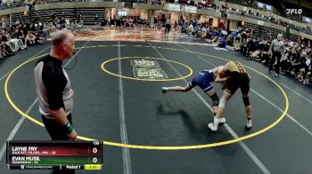 133 lbs Semis & 1st Wrestleback (8 Team) - Layne Fry, Gale-Ett.-Tr./Mel.-Min. vs Evan Musil, Hononegah
