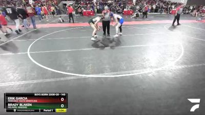 145 lbs Cons. Round 3 - Erik Garcia, Parkview Youth Wrestling vs Brady Blaken, Melrose-Mindoro