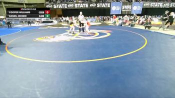 Boys 1A 132 lbs Semifinal - Cooper Williams, Castle Rock vs Daniel Johner, Blaine