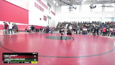 144 lbs Champ. Round 2 - Christian Lopez Razo, San Ysidro vs Cole Connett, Point Loma