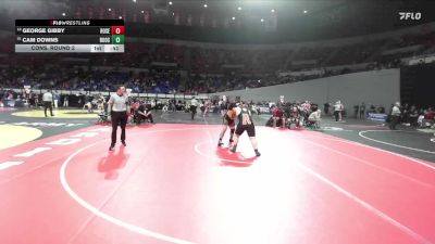 6A Boys 285 lbs Cons. Round 2 - Cam Downs, Roosevelt Boys vs George Gibby, Roseburg Boys