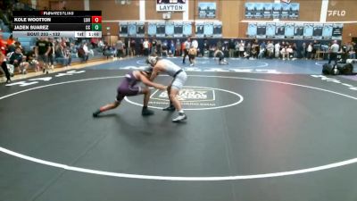132 lbs Cons. Round 3 - Jaden Suarez, Corner Canyon vs Kole Wootton, Lehi