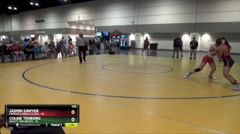 130 lbs Round 3 (8 Team) - Jasmin Sawyer, Charlie`s Angels-FL Blk vs Colbie Tenborg, Beauty And Beasts