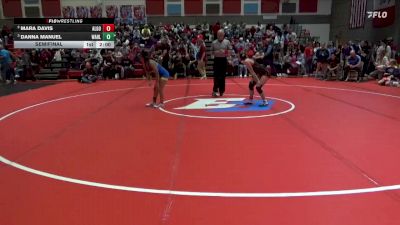 100 lbs Semifinal - Danna Manuel, Wahlert Catholic vs Mara Davis, Algona