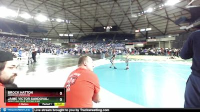 36-38 lbs Semifinal - Brock Hatton, Maddogs Wrestling vs Jaime Victor Sandoval-Santos, Wrestling Club Tacoma Slam