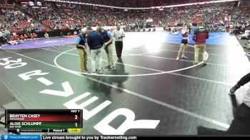 D1-113 lbs Quarterfinal - Alois Schlumpf, Bay Port vs Brayten Casey, Menomonie