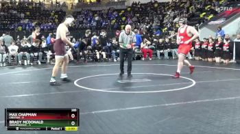 285 lbs Quarterfinal - Max Chapman, Creston vs Brady McDonald, Independence