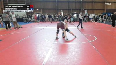 152A lbs Quarterfinal - Quinton Warlikowski, Journeymen vs Gregory Green, Journeymen