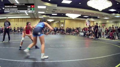 109 lbs Round Of 32 - Isabelle Chen, Team Bc vs Alyse Domingo, Roots
