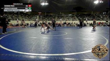 118 lbs Consolation - Rowdie Peck, Hinton Takedown Club vs Jessilyn Mohler, Ogden's Outlaws Wrestling Club