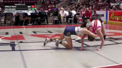 136 lbs Quarterfinal - Briella Walk, Montgomery-G vs Ava Golding, Kiski Area-G