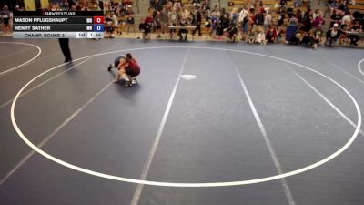 160 lbs Champ. Round 3 - Mason Pflugshaupt, MN vs Henry Sather, MN