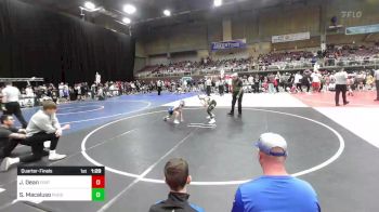 65 lbs Quarterfinal - Jase Dean, Fort Lupton WC vs Silas Macaluso, Pueblo County WC