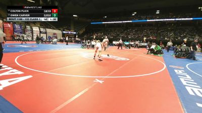 132 Class 1 lbs Quarterfinal - Colton Flick, Cameron vs Owen Carver, Blair Oaks