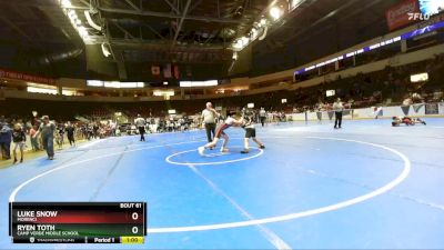 142 lbs Cons. Round 2 - Ryen Toth, Camp Verde Middle School vs Luke Snow, Morenci