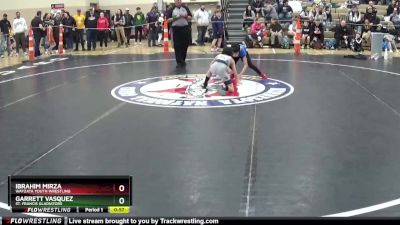 65 lbs Cons. Round 3 - Garrett Vasquez, St. Francis Gladiators vs Ibrahim Mirza, Wayzata Youth Wrestling