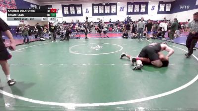 287 lbs 1st Place Match - Brian Haas, Unattached vs Andrew Delatorre, Moreno Valley