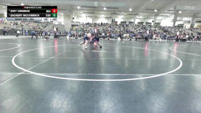 260 lbs Quarterfinal - Zackery Mccormick, Warren Co Wrestling vs Joey Crismon, Blackman Wrestling Club