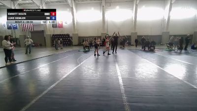 89-93 lbs Round 1 - Emmitt Nolte, Ruby Mountain Wrestling Club vs Luke Demler, Team Prestige Wrestling