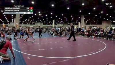 95 lbs Quarterfinal - Christian Wolfley, White Buffalo Wrestling vs Jon-Reggie Daigle, Predator Wrestling