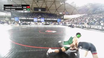 Boys 2A 144 lbs Champ. Round 2 - Armoni Zuniga-Mendez, Othello vs Miguel Lopez, Lynden