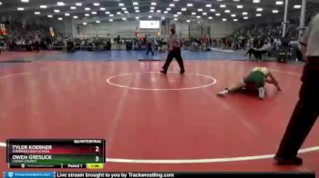 126 lbs Quarterfinal - Owen Greslick, Louisa County vs Tyler Koerner, Sherando High School