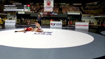 Cadet Boys Lower - 106 lbs Quarters - Aiden Talavera, Reedley High School Wrestling vs Mason Schlaht, Sunkist Kids Monster Garage