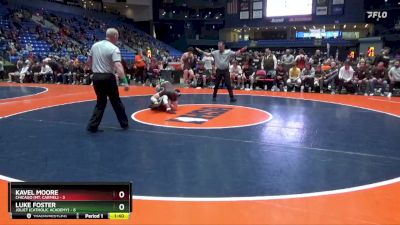 106 lbs Quarterfinals (8 Team) - Luke Foster, Joliet (Catholic Academy) vs Kavel Moore, Chicago (Mt. Carmel)