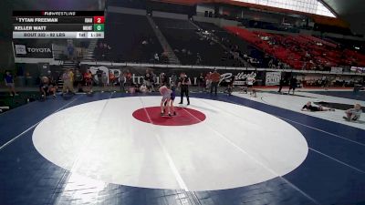 92 lbs Cons. Semis - Tytan Freeman, Idaho vs Keller Watt, Montana
