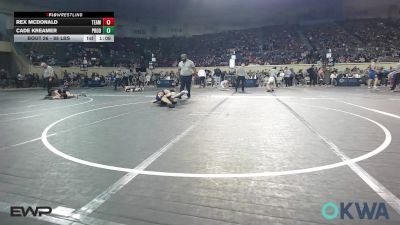 88 lbs Round Of 16 - Rex McDonald, Team Tulsa Wrestling Club vs Cade Kreamer, Prodigy Elite Wrestling