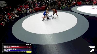 144 lbs Round 2 (16 Team) - Kolin De La Fuente, SAWA-FR vs Hayden Schepsp, CMWA-FR