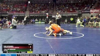 1A-170 lbs Cons. Round 2 - Ian Kohnen, Manson Northwest Webster vs Callyn Bishop, Baxter