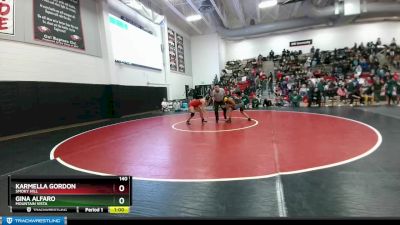 140 lbs Cons. Round 3 - Gina Alfaro, Mountain Vista vs Karmella Gordon, Smoky Hill