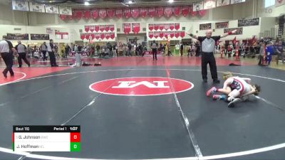 90 lbs Cons. Semi - Gradyn Johnson, Bison Wrestling Club vs Jett Hoffman, NLS (New London/Spicer)